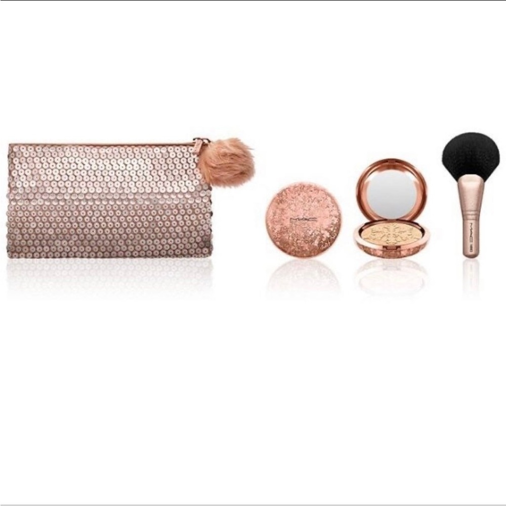 MAC Snow Ball 3-piece face set gold whisper of guilt.